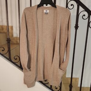 Old Navy Women's Beige Open-Front Cardigan